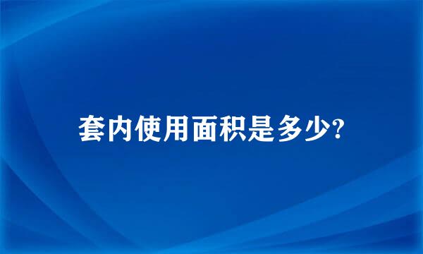 套内使用面积是多少?