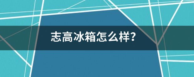 志高来自冰箱怎么样？