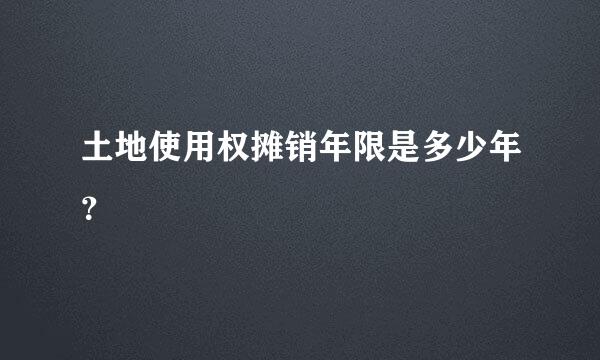 土地使用权摊销年限是多少年？