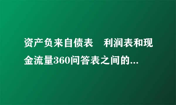 资产负来自债表 利润表和现金流量360问答表之间的勾稽关系