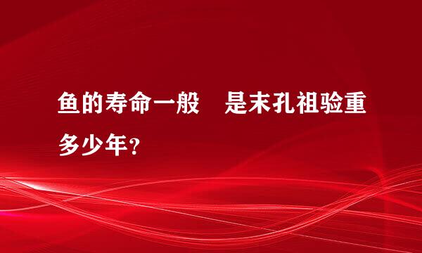 鱼的寿命一般 是末孔祖验重多少年？