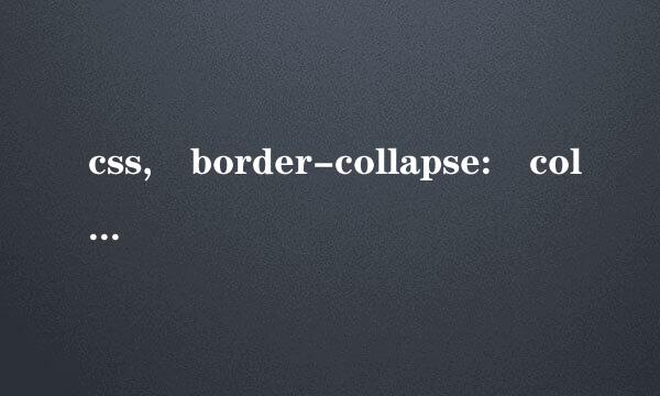 css, border-collapse: collapse; //这是什么意思？定义了table和table, td, th 选择器。那如何工作呢？