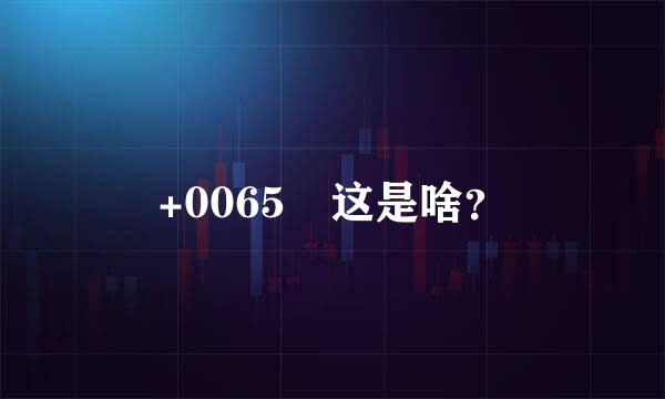 +0065 这是啥？