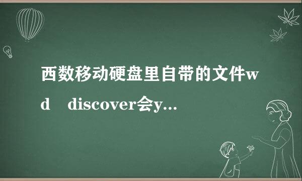 西数移动硬盘里自带的文件wd discover会y是干什么用的