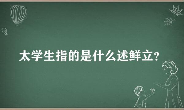 太学生指的是什么述鲜立？