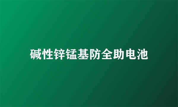 碱性锌锰基防全助电池