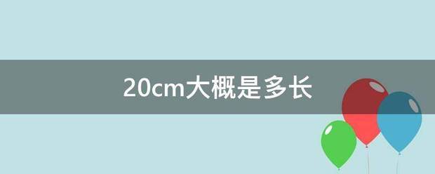 20cm大概是多长