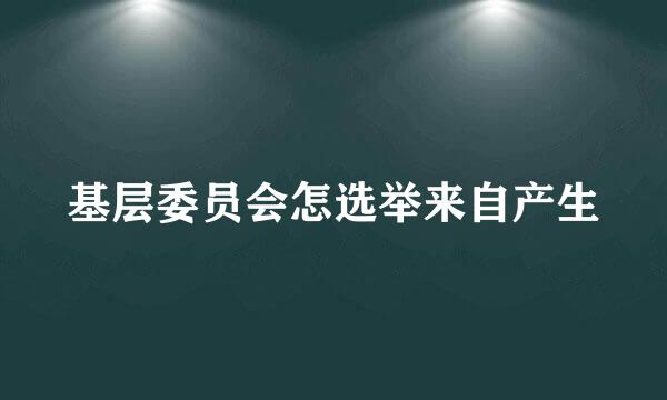 基层委员会怎选举来自产生