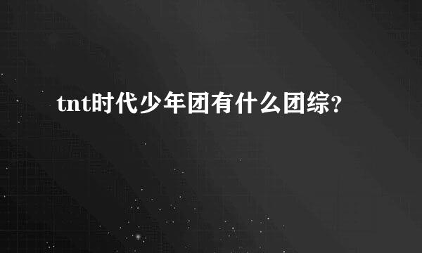 tnt时代少年团有什么团综？