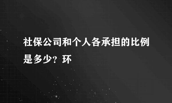 社保公司和个人各承担的比例是多少？环