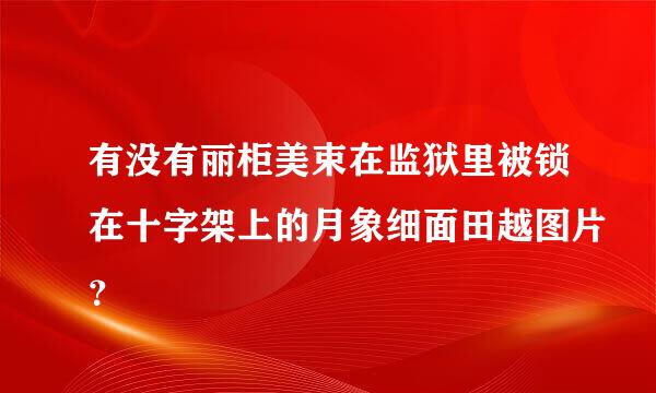 有没有丽柜美束在监狱里被锁在十字架上的月象细面田越图片？