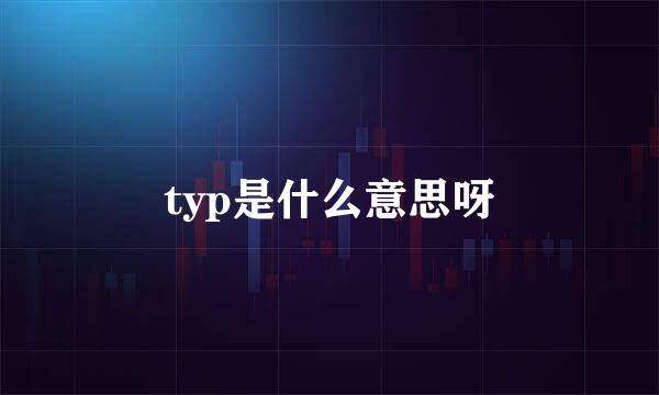 typ是什么意思呀