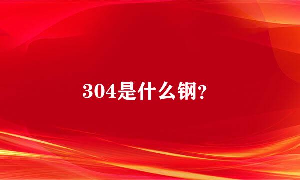 304是什么钢？