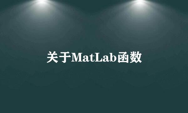 关于MatLab函数