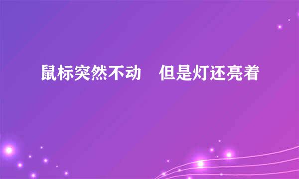 鼠标突然不动 但是灯还亮着