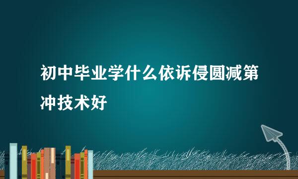 初中毕业学什么依诉侵圆减第冲技术好