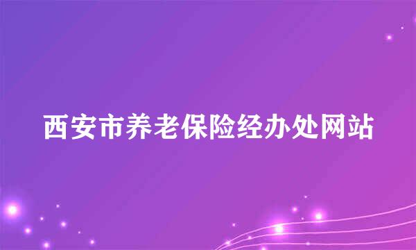 西安市养老保险经办处网站