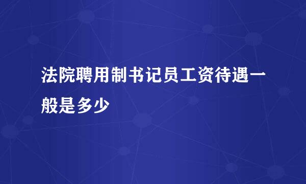 法院聘用制书记员工资待遇一般是多少