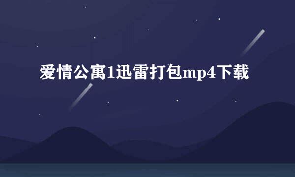 爱情公寓1迅雷打包mp4下载