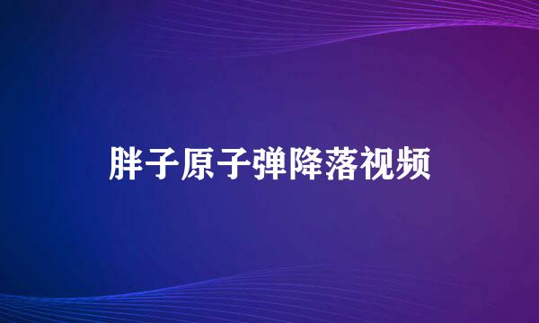 胖子原子弹降落视频