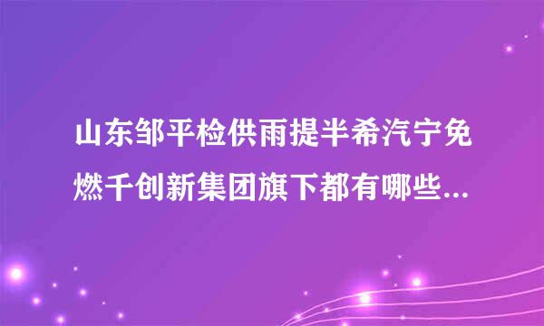 山东邹平检供雨提半希汽宁免燃千创新集团旗下都有哪些公司 及其简介