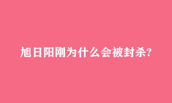 旭日阳刚为什么会被封杀?