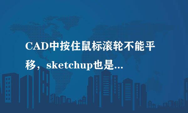 CAD中按住鼠标滚轮不能平移，sketchup也是一样。应该怎么设置?