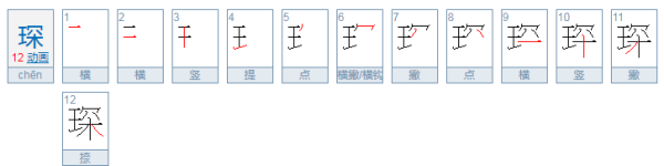 琛珝怎么读，具体什么意思，可以用于人名吗？谢谢