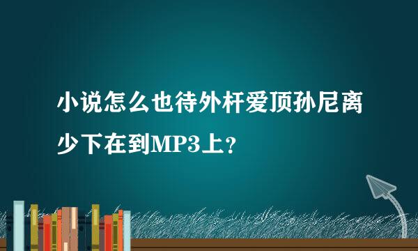 小说怎么也待外杆爱顶孙尼离少下在到MP3上？