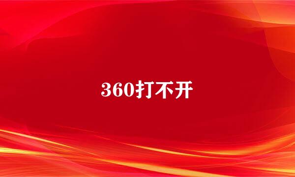 360打不开