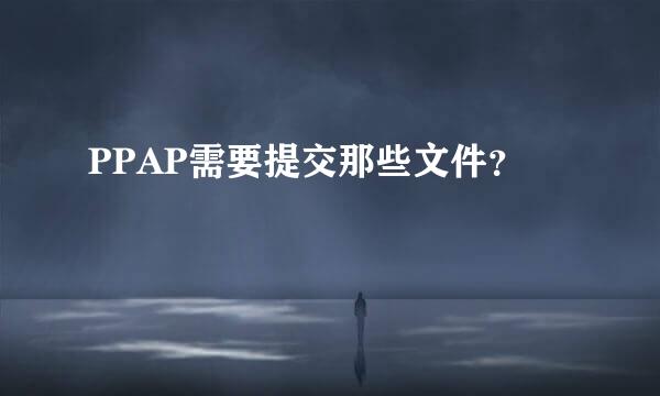 PPAP需要提交那些文件？