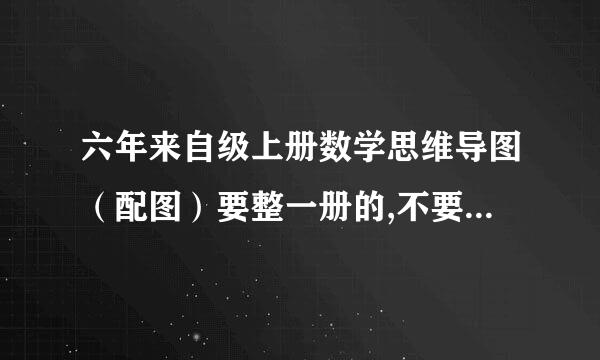 六年来自级上册数学思维导图（配图）要整一册的,不要一个一个单元的.