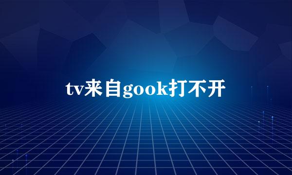 tv来自gook打不开