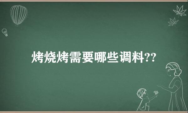 烤烧烤需要哪些调料??