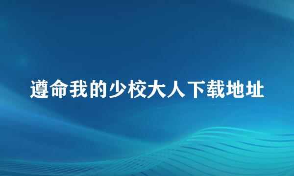 遵命我的少校大人下载地址