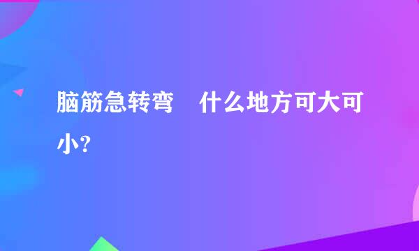 脑筋急转弯 什么地方可大可小?