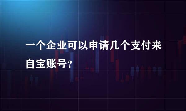 一个企业可以申请几个支付来自宝账号？