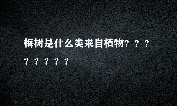 梅树是什么类来自植物？？？？？？？？