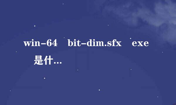 win-64 bit-dim.sfx exe 是什么文件为什么会自己运行？能不让运行吗