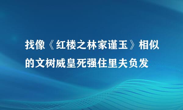 找像《红楼之林家谨玉》相似的文树威皇死强住里夫负发