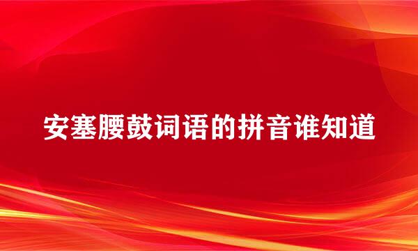 安塞腰鼓词语的拼音谁知道