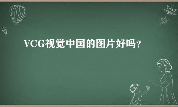 VCG视觉中国的图片好吗？