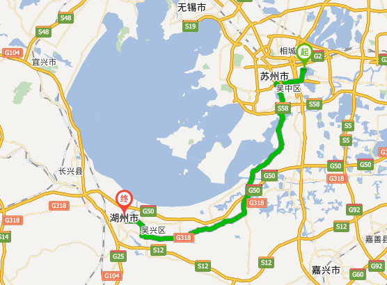 苏州金鸡湖景区距离湖州有多远