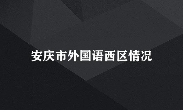 安庆市外国语西区情况