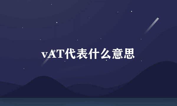 vAT代表什么意思