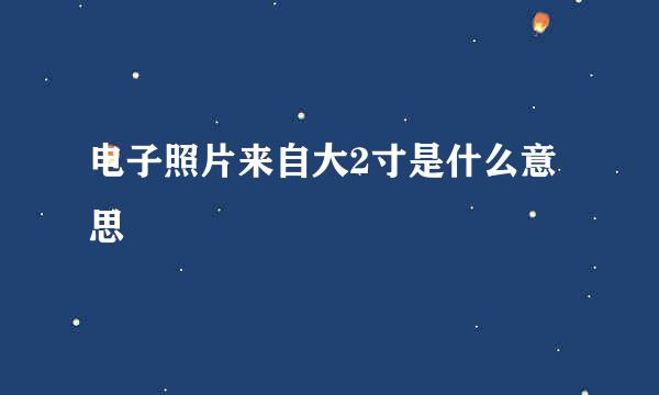 电子照片来自大2寸是什么意思