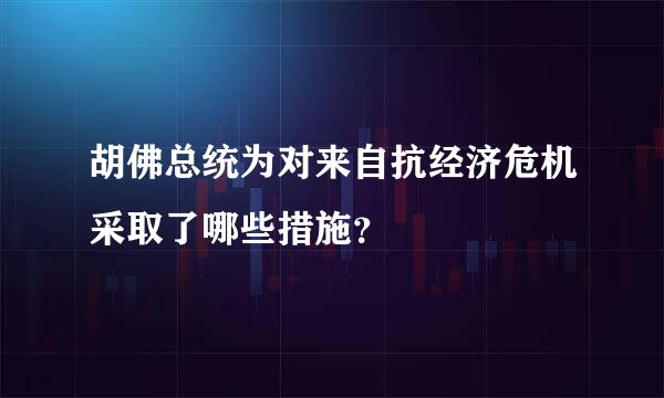 胡佛总统为对来自抗经济危机采取了哪些措施？