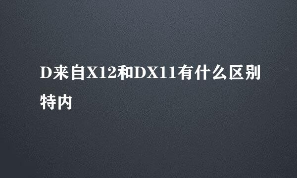 D来自X12和DX11有什么区别特内