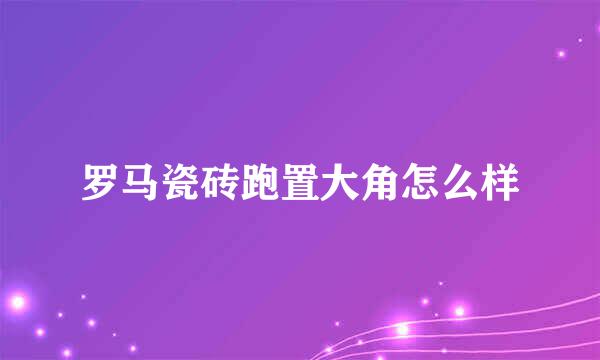 罗马瓷砖跑置大角怎么样