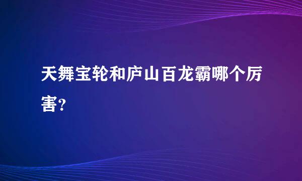 天舞宝轮和庐山百龙霸哪个厉害？